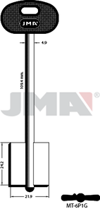 JMA MT-6.PG1 Kasa ključ (Silca MTNBP / Errebi 2MO8P165)