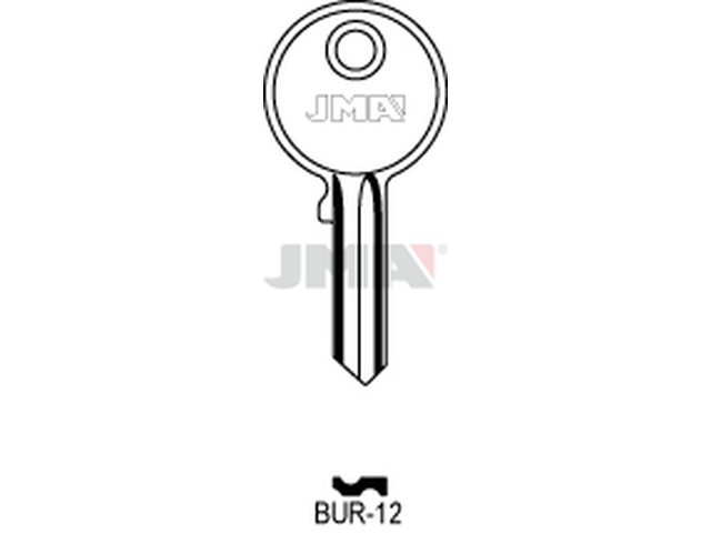 BUR-12 Cilindričan ključ (Silca BUR17R, BUR10R / Errebi BG41R, R12R) 12647