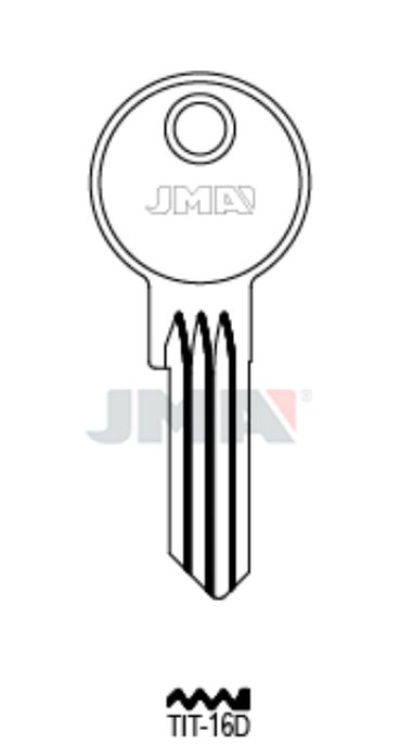 JMA TIT-16D Cilindričan ključ (Silca TN35 / Errebi TT15)