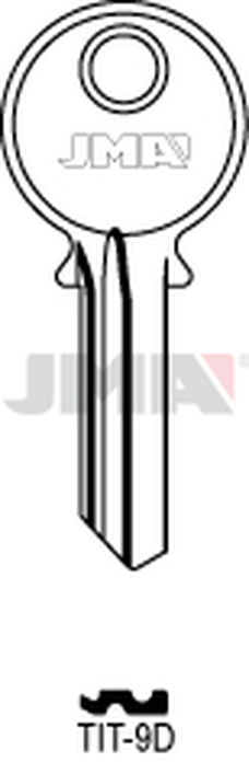 JMA TIT-9D Cilindričan ključ (Silca TN4 / Errebi TT4)