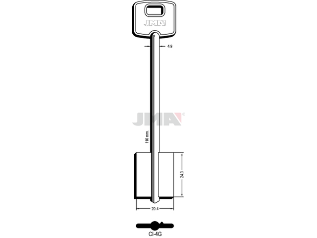 CI-4G Kasa ključ (Silca CSL / Errebi 2CI2R) 12729