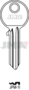 JMA JPM-1I Cilindričan ključ (Silca JM1R / Errebi AU16R)