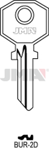 JMA BUR-2D Cilindričan ključ (Silca BUR2 / Errebi BG8)