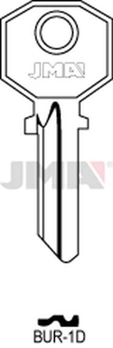 JMA BUR-1D Cilindričan ključ (Silca BUR1 / Errebi BG7)