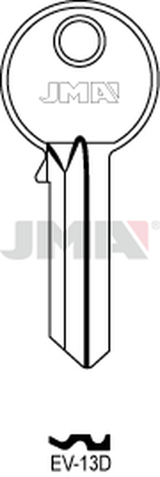 JMA EV-13D Cilindričan ključ (Silca EV2 / Errebi EV5E)