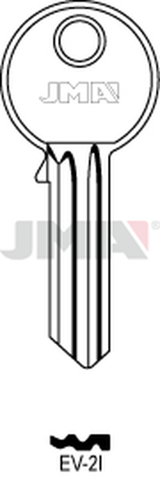 JMA EV-2I Cilindričan ključ (Silca EV3R / Errebi EV5S2)
