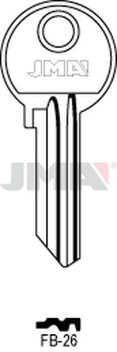 JMA FB-26 Cilindričan ključ (Silca FB25R / Errebi F34R)