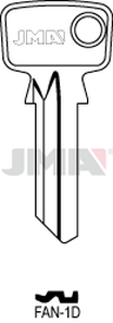 JMA FAN-1D Cilindričan ključ (Silca FAN1 / Errebi FN5D)