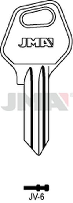 JMA JV-6 Cilindričan ključ (Silca FM2, FM1 / Errebi FB5)