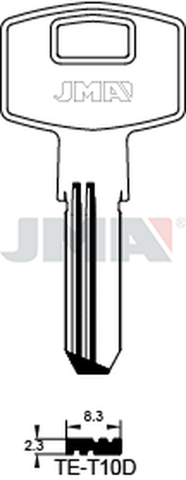 JMA TE-T10D Specijalan ključ (Silca TE4R / Errebi STS1NR)