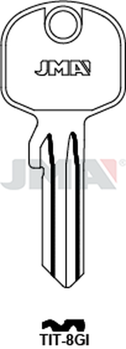 JMA TIT-8GI Cilindričan ključ (Silca TN16RXA*, TEP1R/Errebi SAT4R*)