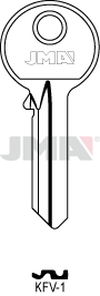 JMA KFV-1 Cilindričan ključ (Silca KF1 / Errebi KF5DN)