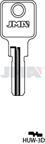 JMA HUW-3D Cilindričan ključ (Silca HW15R / Errebi UW11)